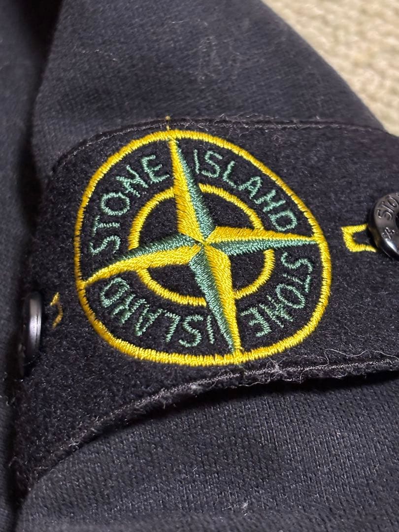 【美品】STONE  ジップアップスウェット ブラック