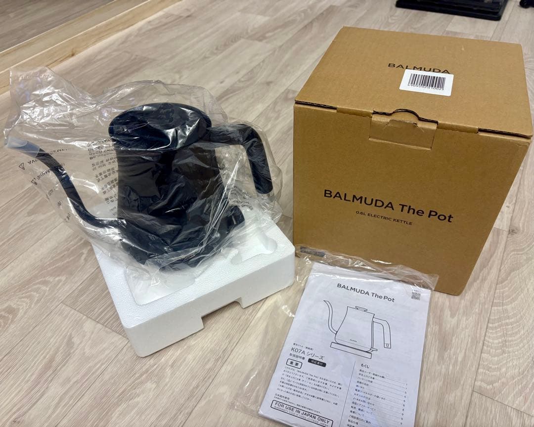BALMUDA The Pot K07A-BK ブラック 電気ケトル