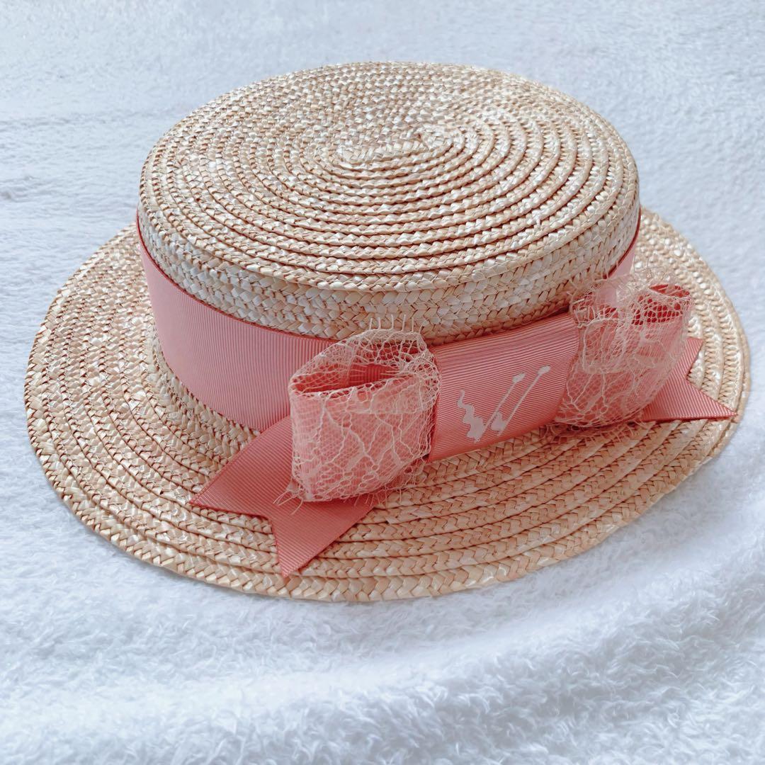 【新品タグ付】pameopose パメオポーズ リボン カンカン帽 帽子