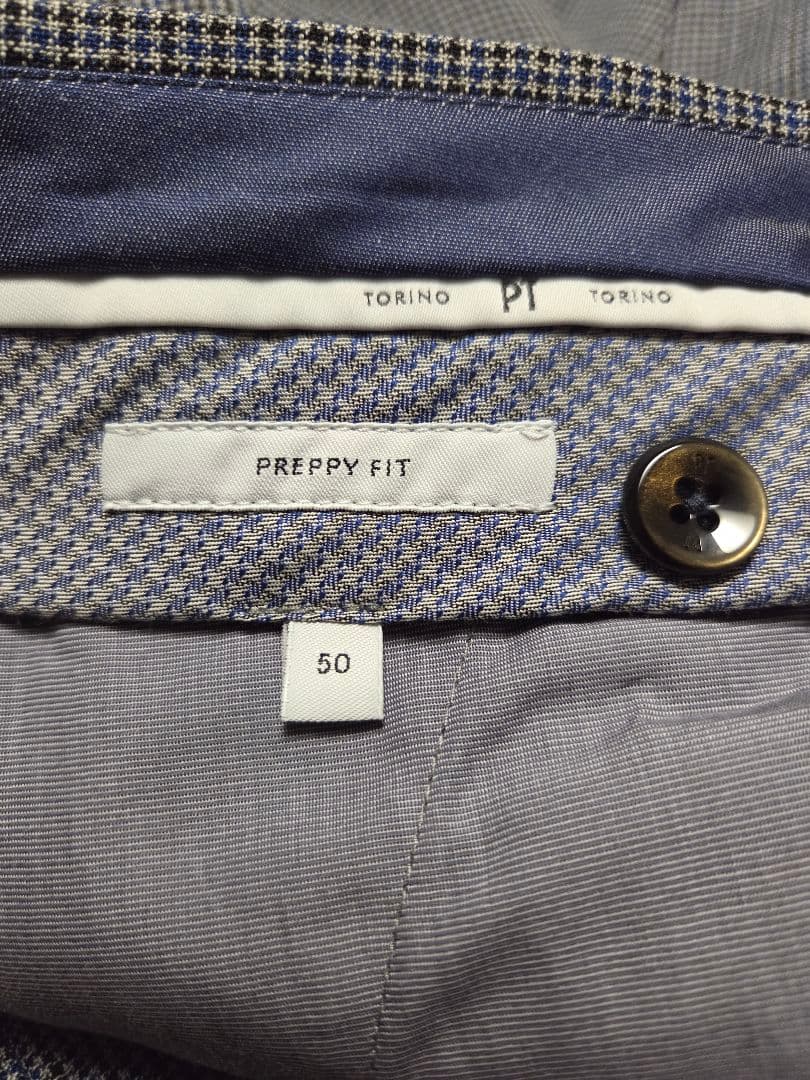 【新品】ピーティートリノ　PREPPY　2p　Super100　青系　50　春夏