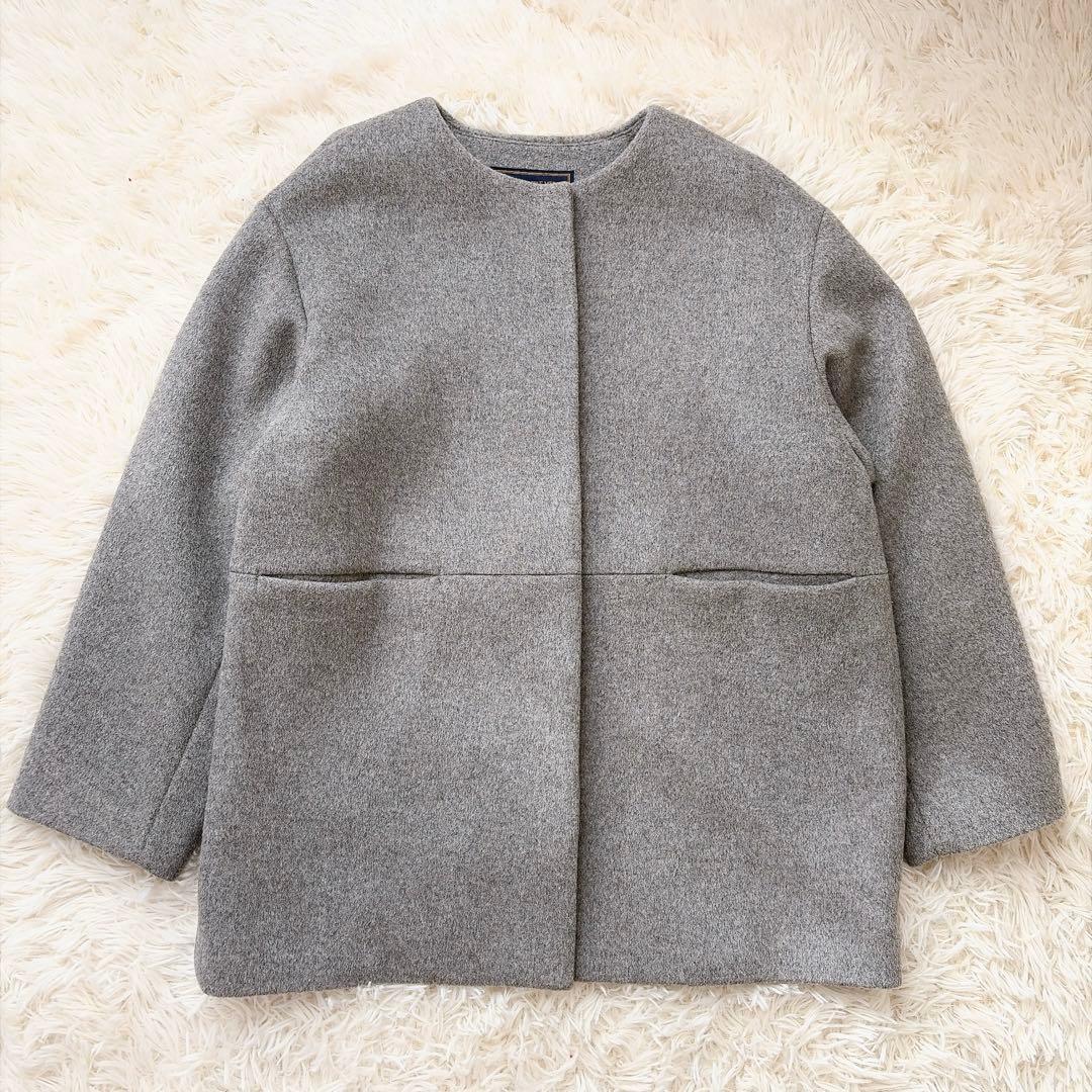 ジャーナルスタンダードレリューム　スーパーファインビーバークルーネックコート