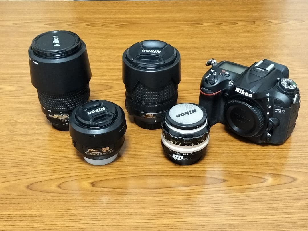 Nikon D7200　レンズ4本セット　オールド入り　バック、外箱付き