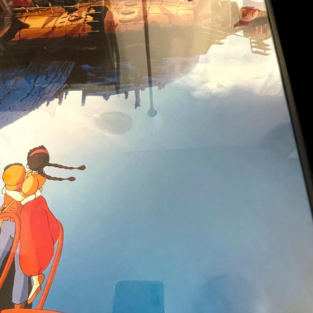 【希少/美品】天空の城ラピュタ フランス語 ポスター 大判　ポスター フレーム入