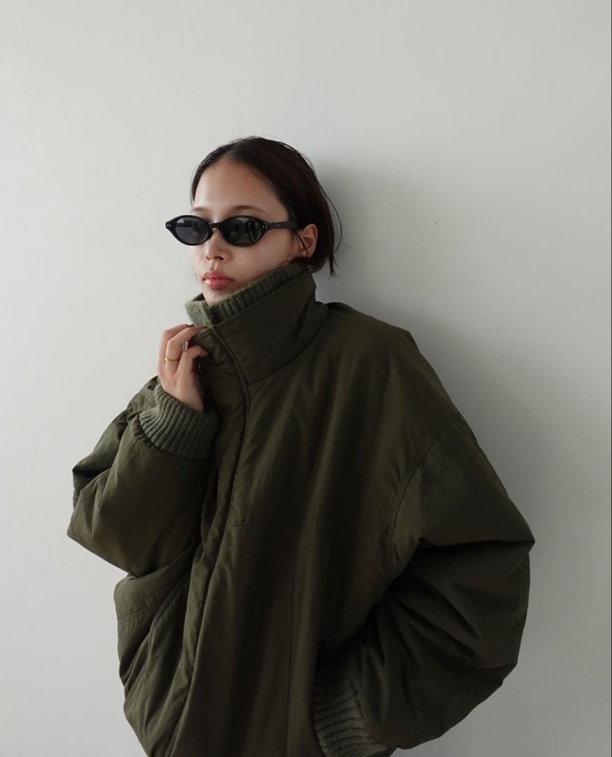 【mizoyayayoiコラボ】美品リブニットカラー中綿ジャケット