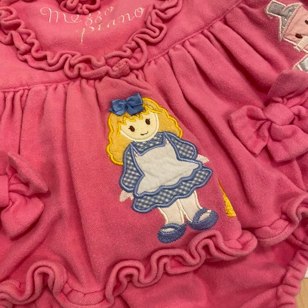 希少　メゾピアノピンクワンピースロンパース白半袖ブラウス　セット