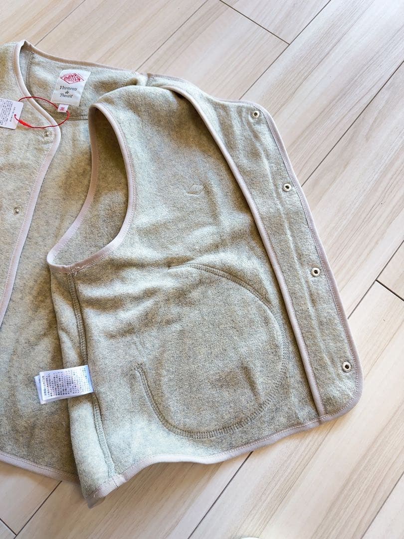 未使用品DANTON(ダントン)フリース カラーレスベスト レディース36