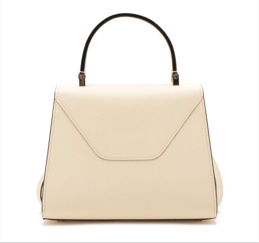 ★美品★ ヴァレクストラ VALEXTRA ミニ イジィデ ホワイト