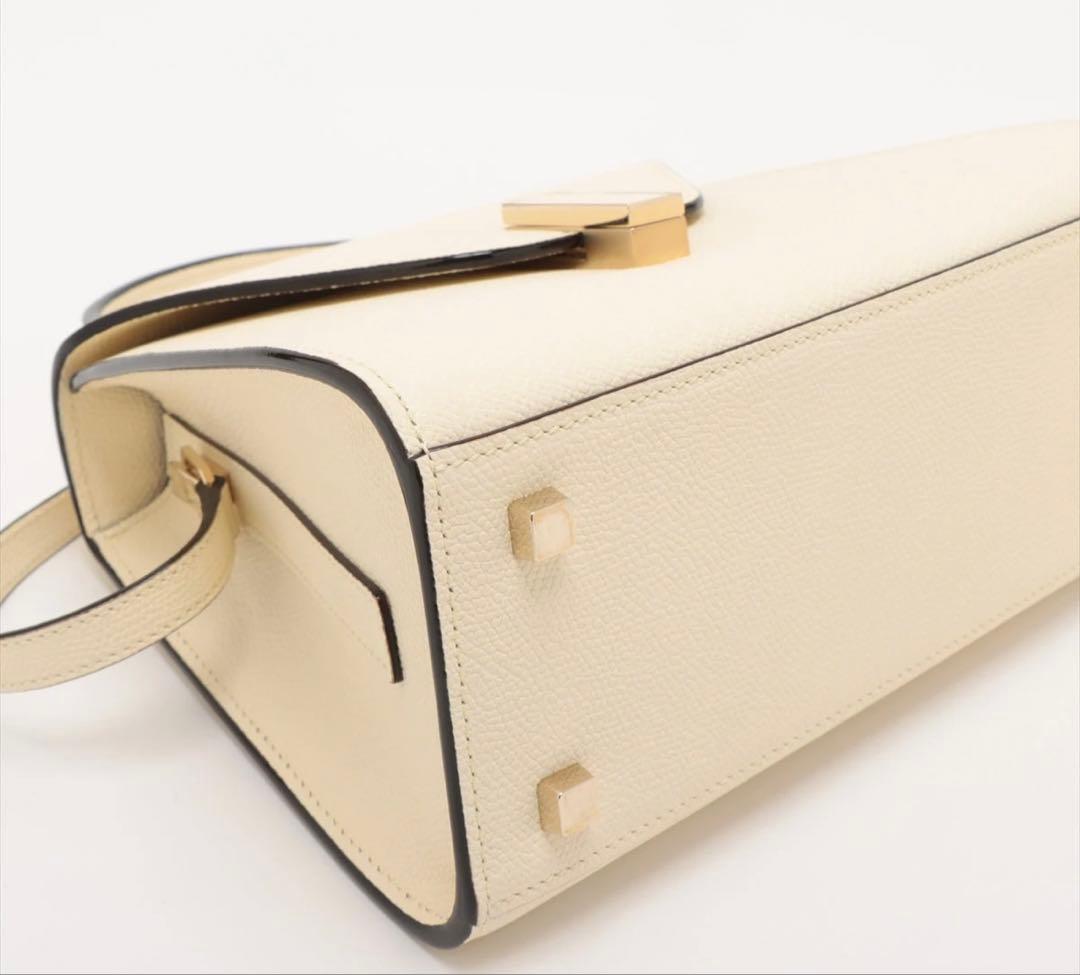 ★美品★ ヴァレクストラ VALEXTRA ミニ イジィデ ホワイト