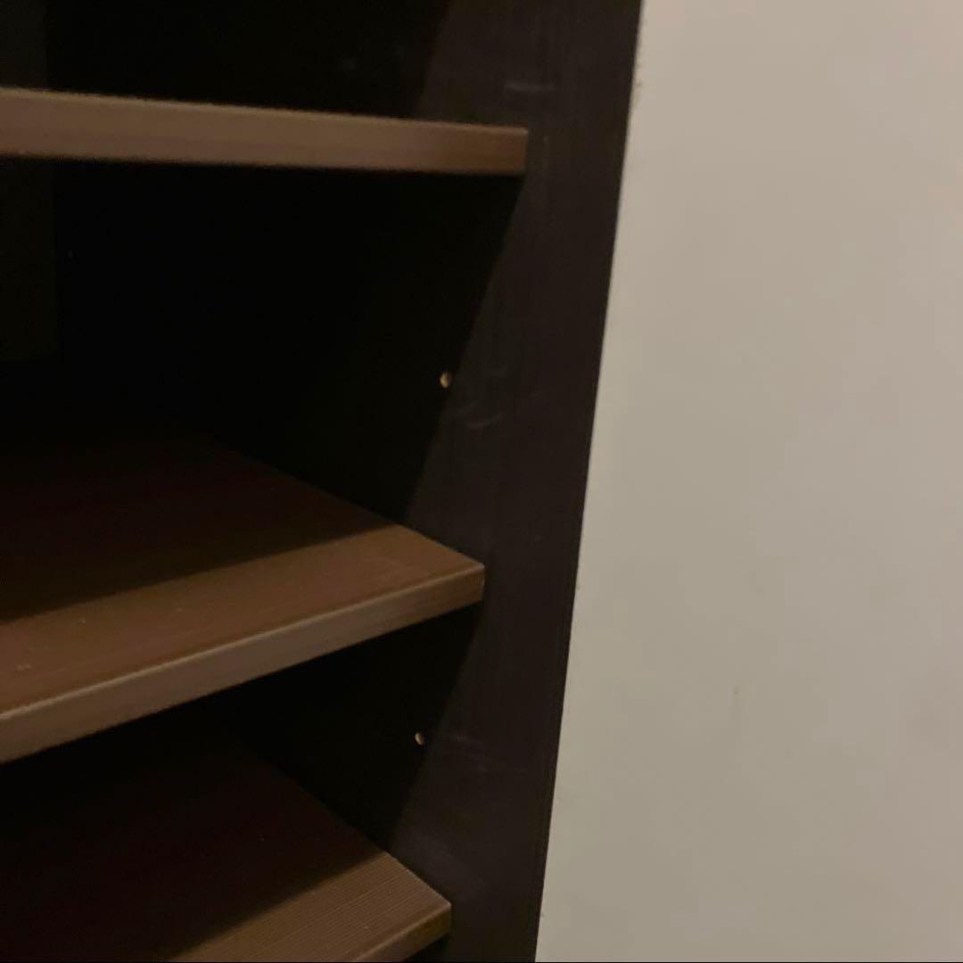 k*マ様 【5月中旬まで出品】ダークブラウン シューズラック ミラー付き