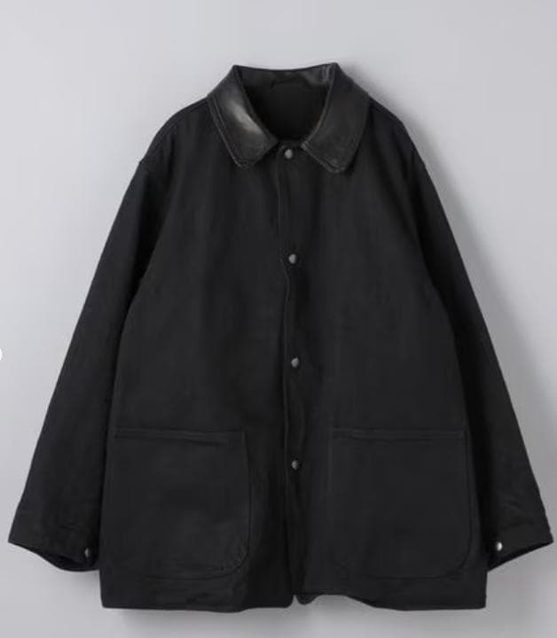 新品 COMOLI コモリ デニムレザーワークジャケット 25AW 襟レザー