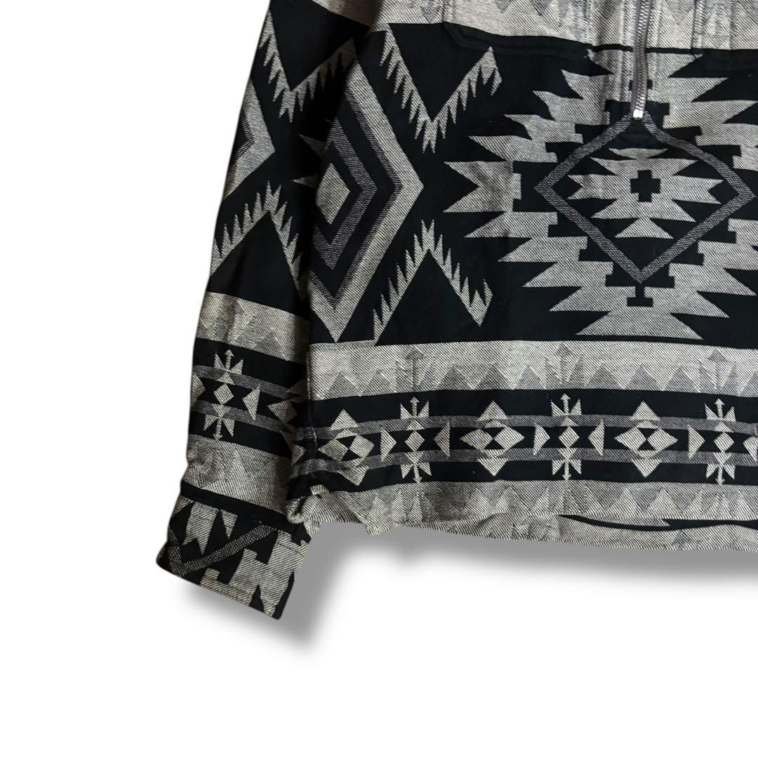 RRL ダブルアールエル ネイティブ柄 ハーフジップ 襟 スウェット アメカジ