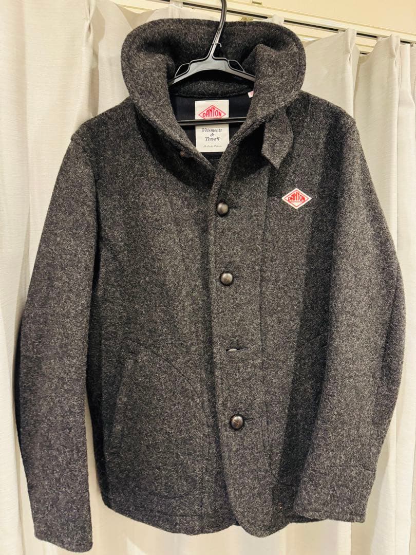 美品】DANTON ダントン ウール混紡 ダッフルコート グレー
