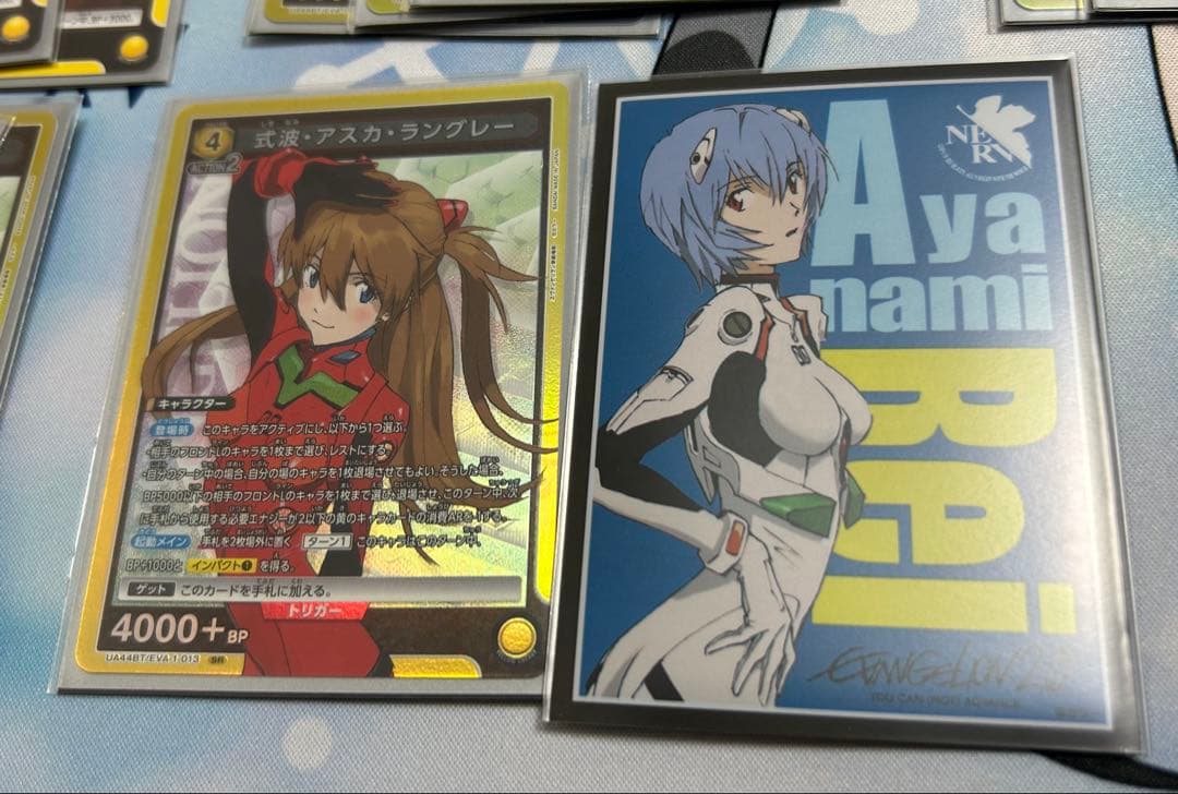 ユニオンアリーナ　黄エヴァ　デッキ　アスカ　レイ　マリ　ヒロイン　スリーブ付き