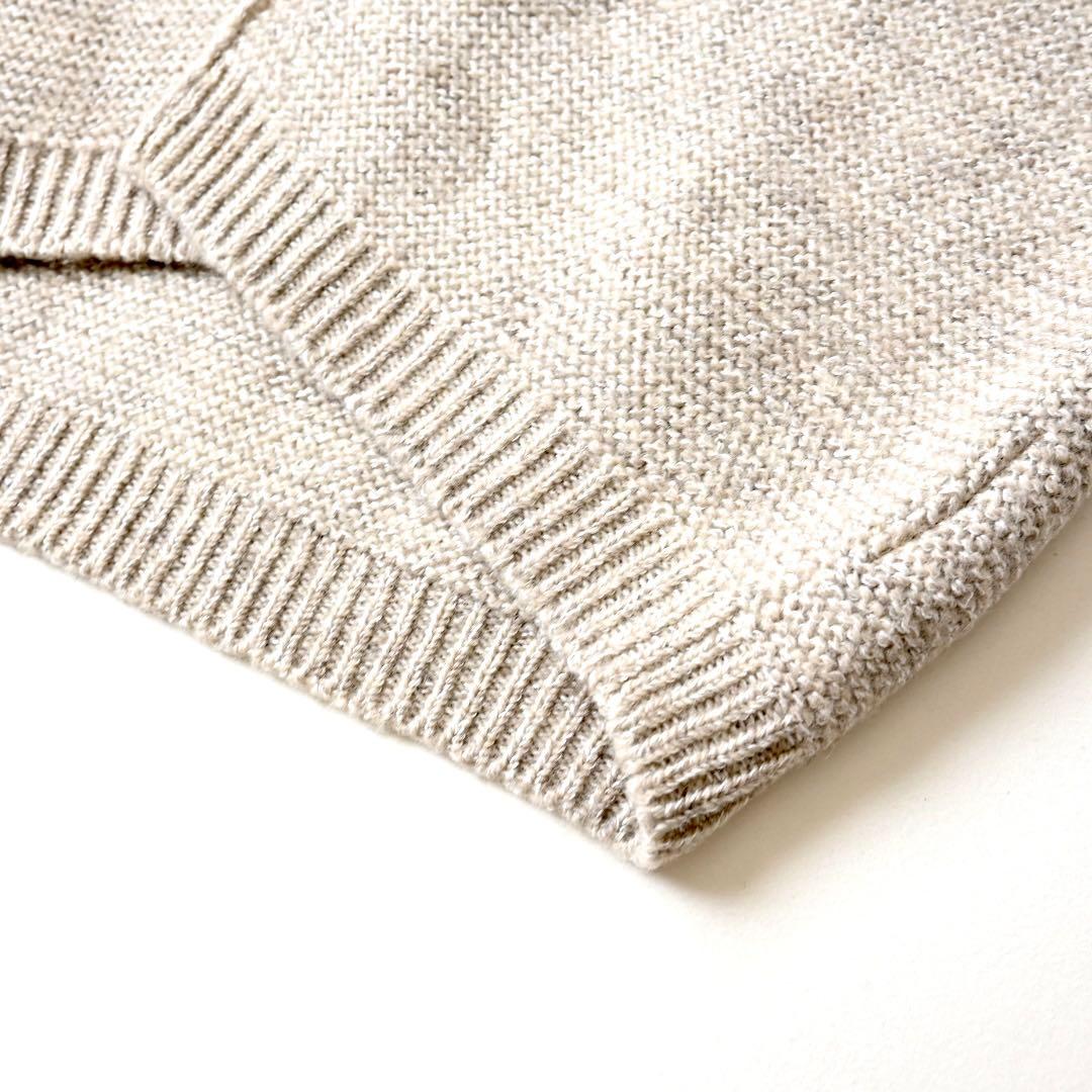 中川政七商店 コクーン ウール ニットベストカーディガン へちま襟