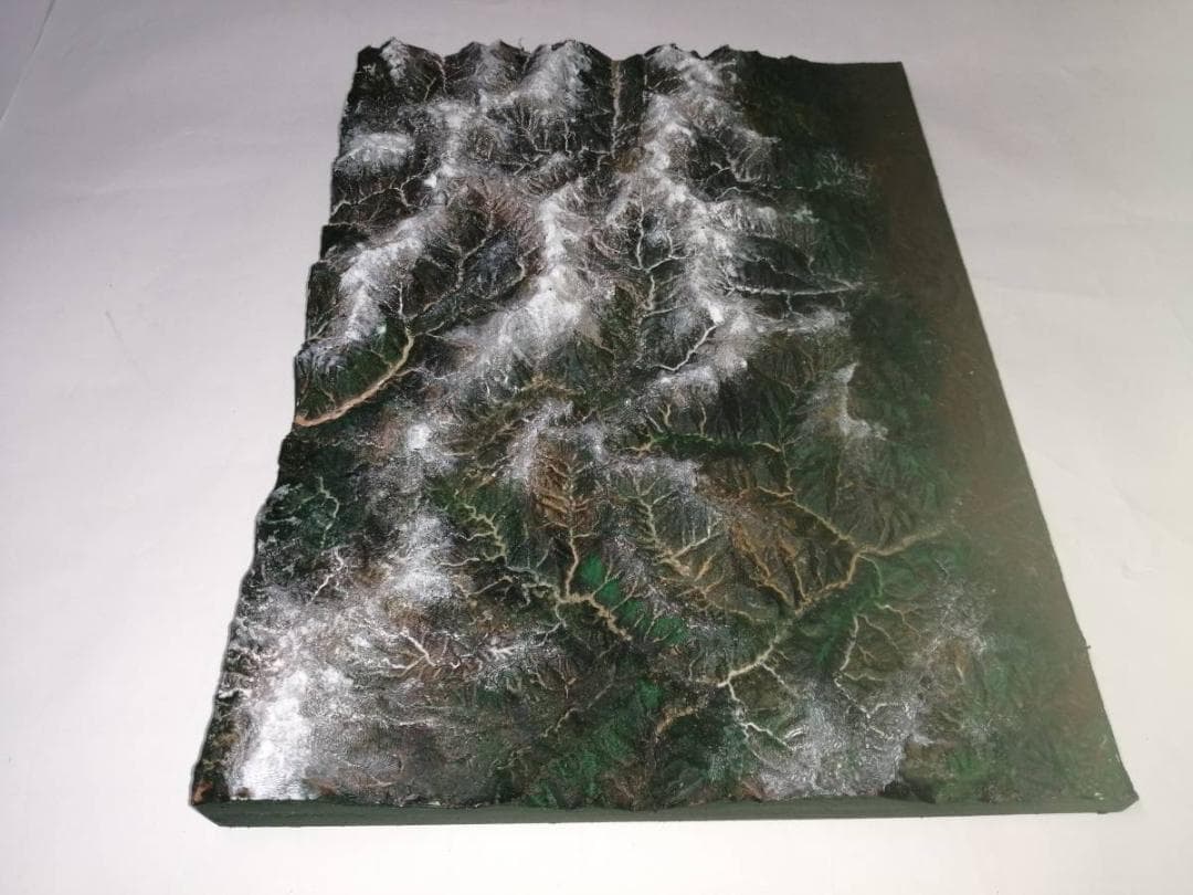 c*a様 北アルプス南部　大型山岳模型　1/150000　透明ケース無し　透明山