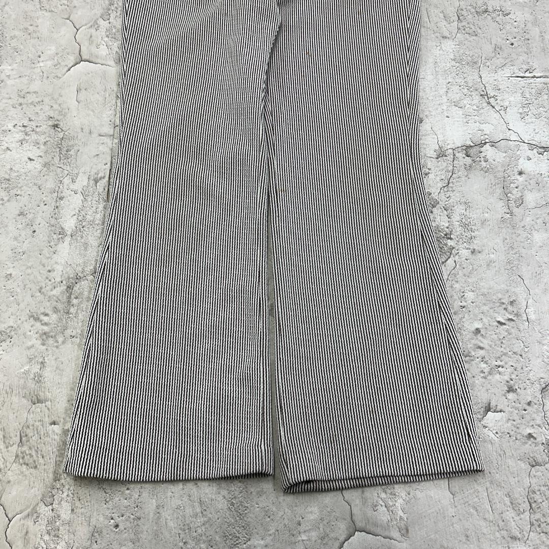 ご*す様 70s　zayre　ストライプ　スラックス　古着　ブラウン　ホワイト