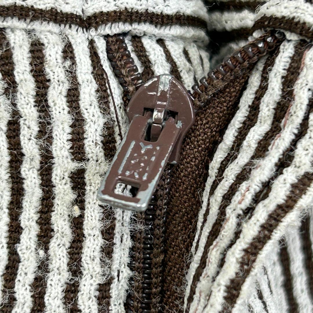 ご*す様 70s　zayre　ストライプ　スラックス　古着　ブラウン　ホワイト