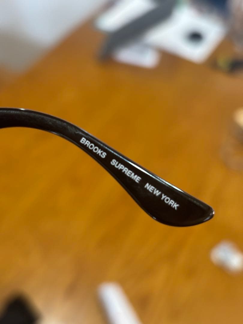 SUPREME ブラック オーバル サングラス