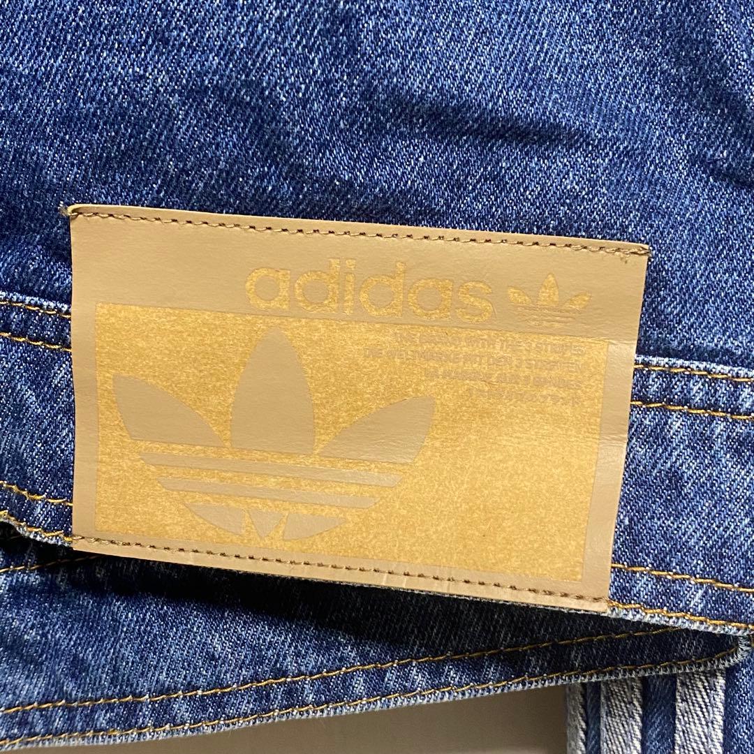 adidas デニム ジャケット 3XL 花刺繍