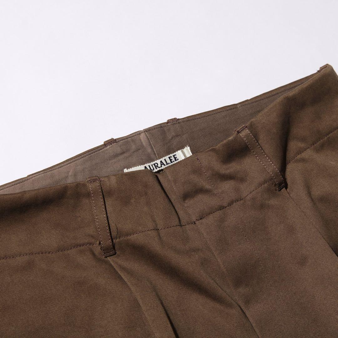 【美品】AURALEE オーラリー メンズ チノ テーパードパンツ 4