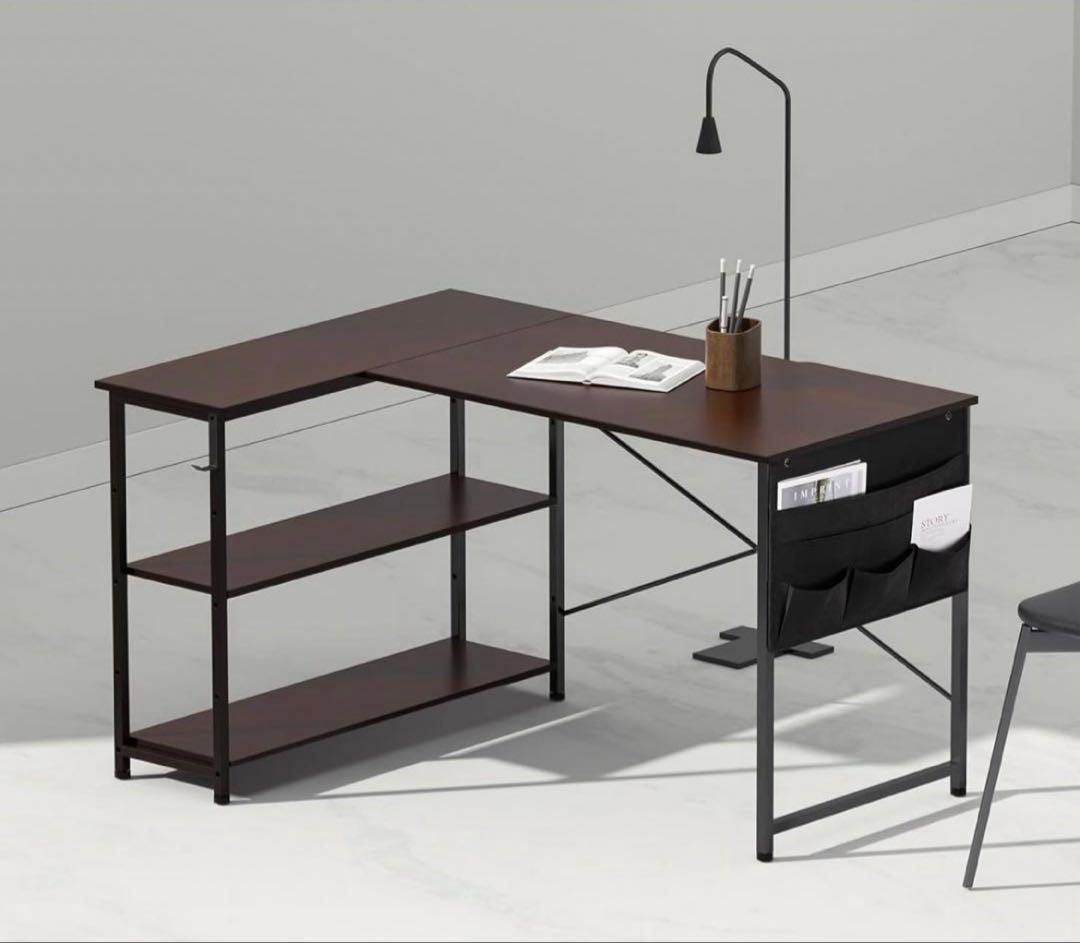 Yetom ゲーミングデスク 120cm幅 ダークブラウン