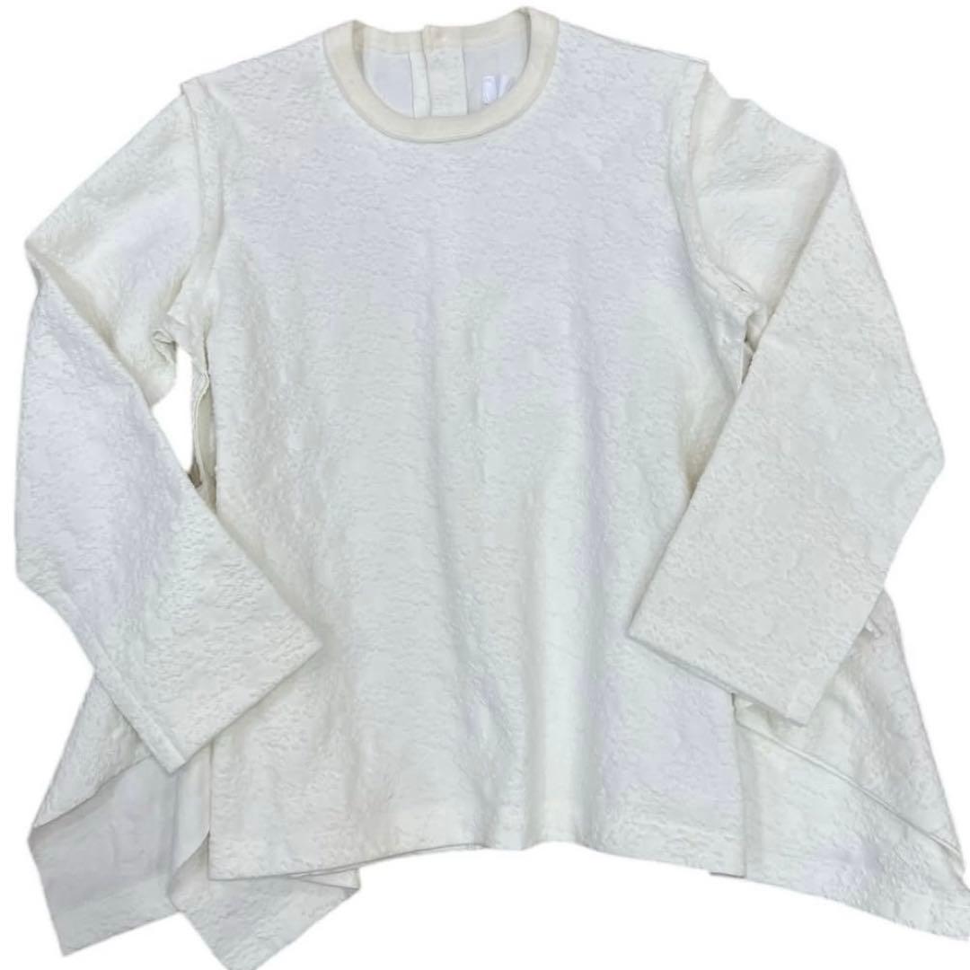 2024AW TAO 綿天竺花柄ジャガード×ウールミルド天竺カットソー