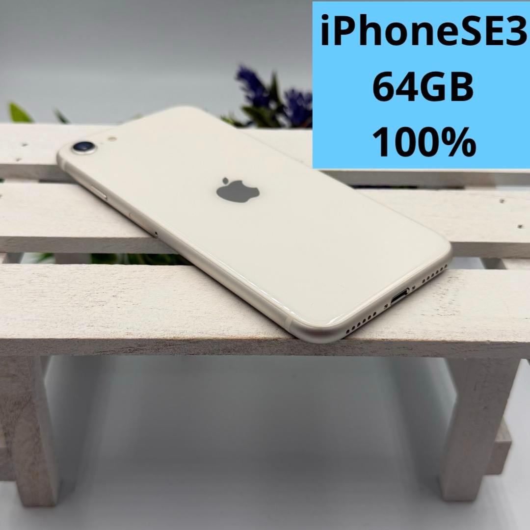 【美品】iPhone SE第3世代 64GB スターライト 388