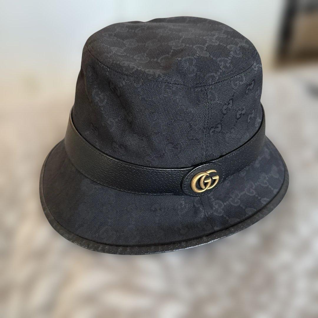 GUCCI ブラック バケットハット