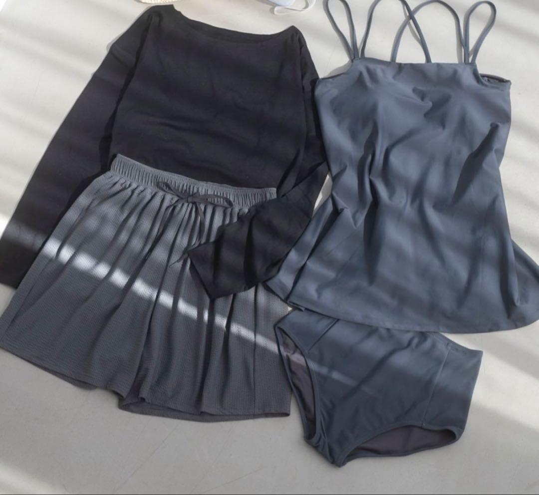 coen フレアキャミソールスイムウエア 4点セット