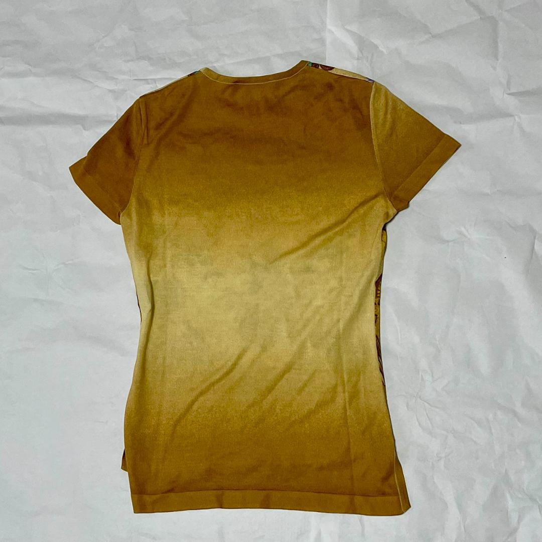 VERSACE ヴェルサーチェ プリント Vネック Tシャツ 38/M相当