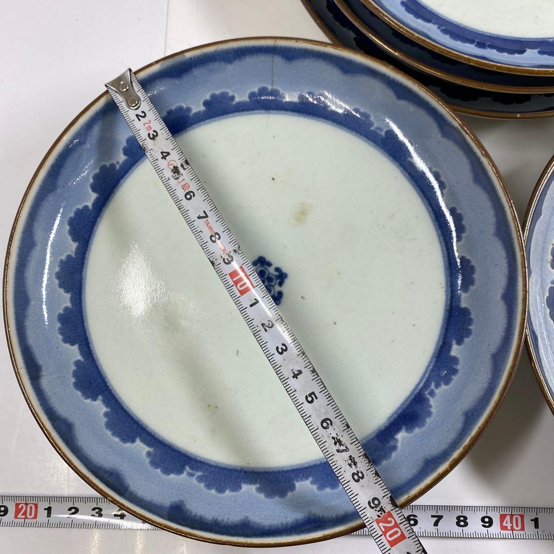 古伊万里　七寸皿19点　木箱付　東Y7-0220①タエチ