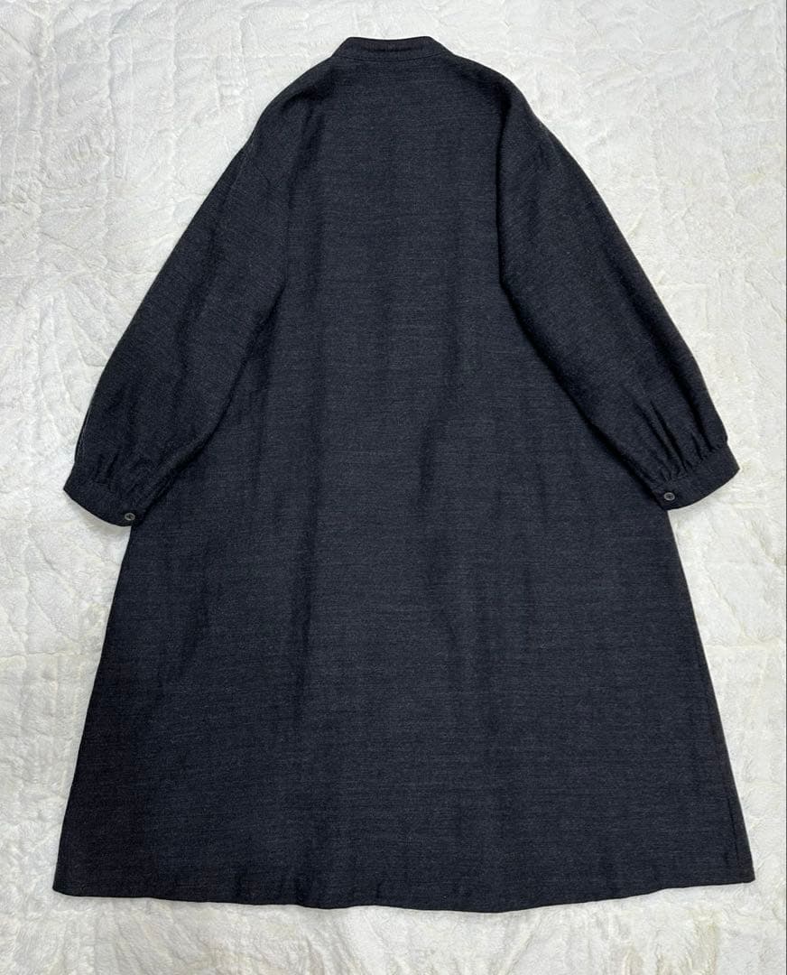 コットンハウスアヤ ウールワンピース ゆったり ピンタック 美品