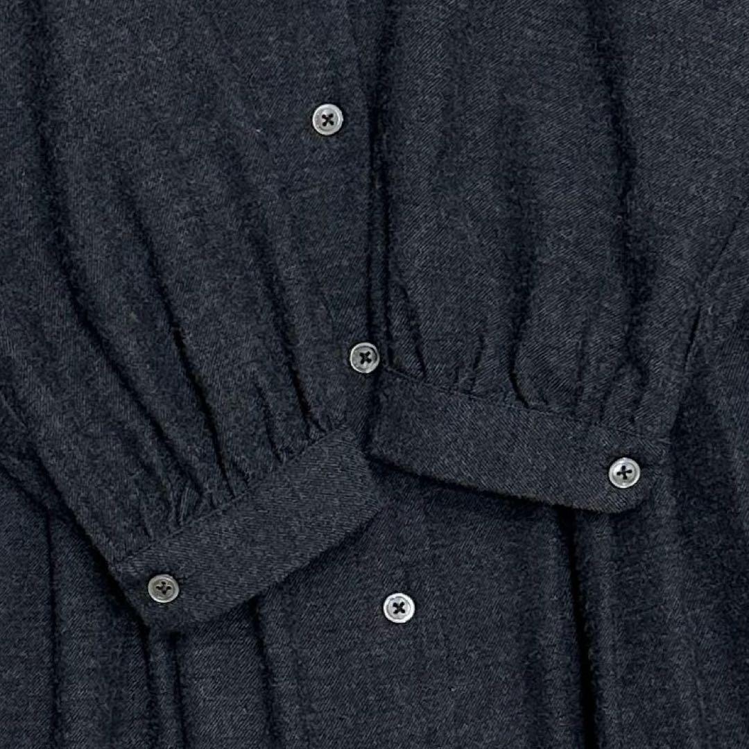 コットンハウスアヤ ウールワンピース ゆったり ピンタック 美品