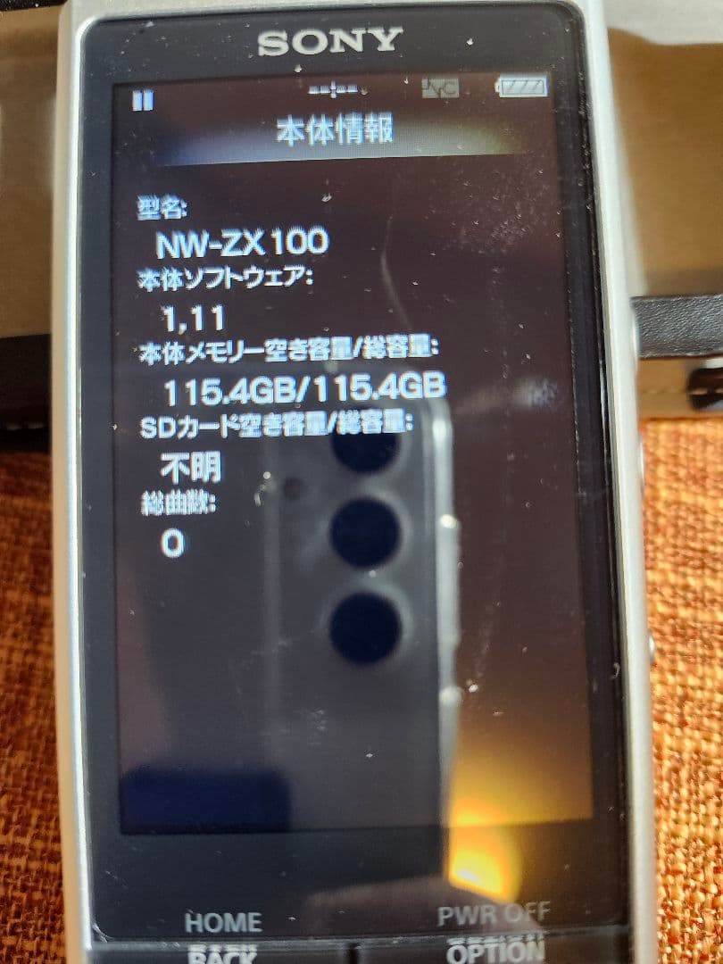 SONY NW-ZX100 デジタルオーディオプレーヤー