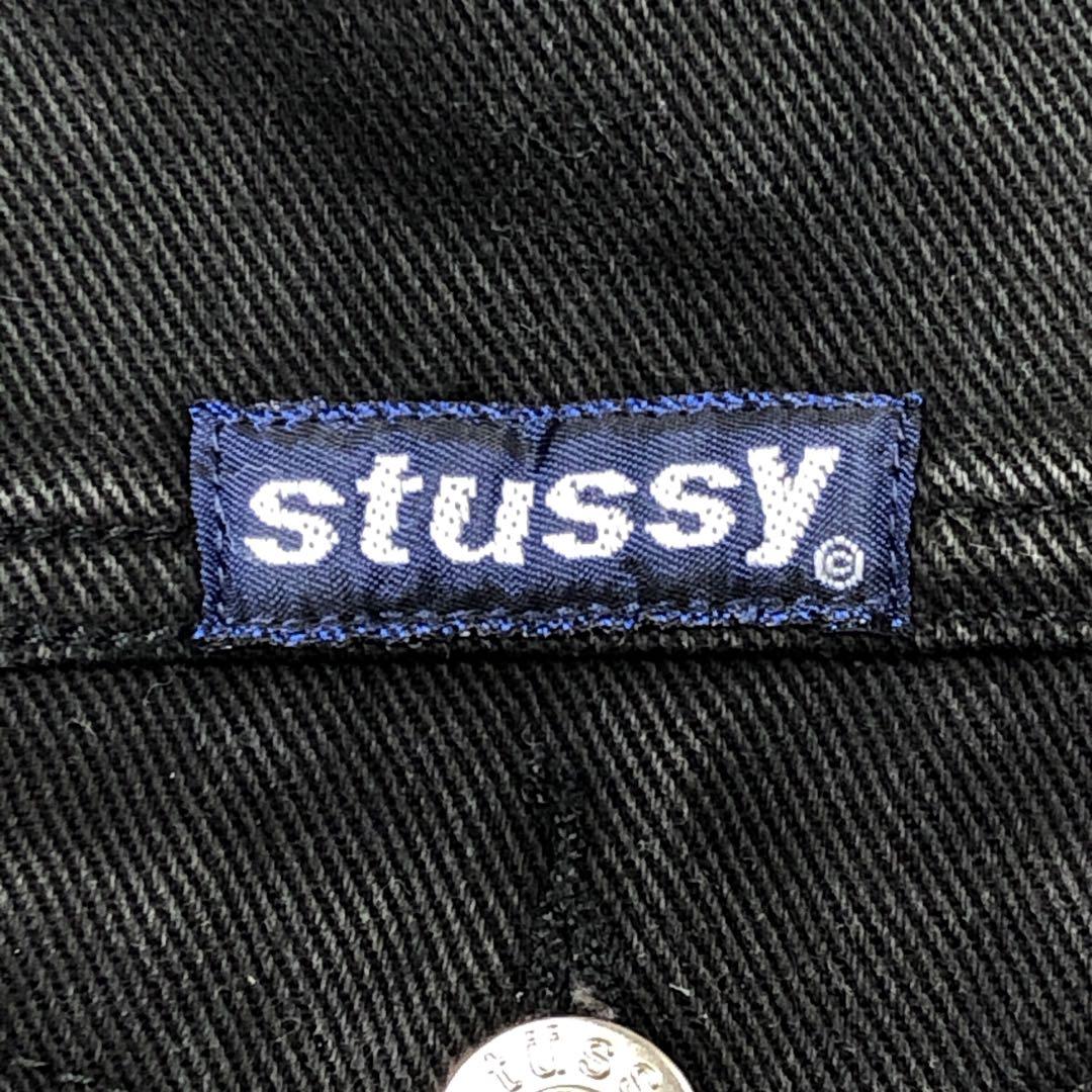 【レディース】90s stussy デニムジャケット オーストラリア製 黒 S
