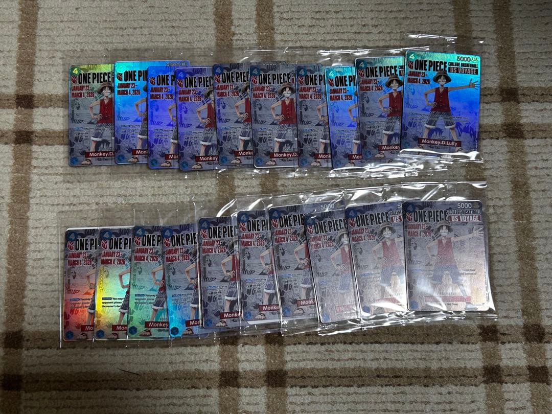 ワンピースカード モンキー・D・ルフィ アメリカ大学バスケ プロモ 未開封　20