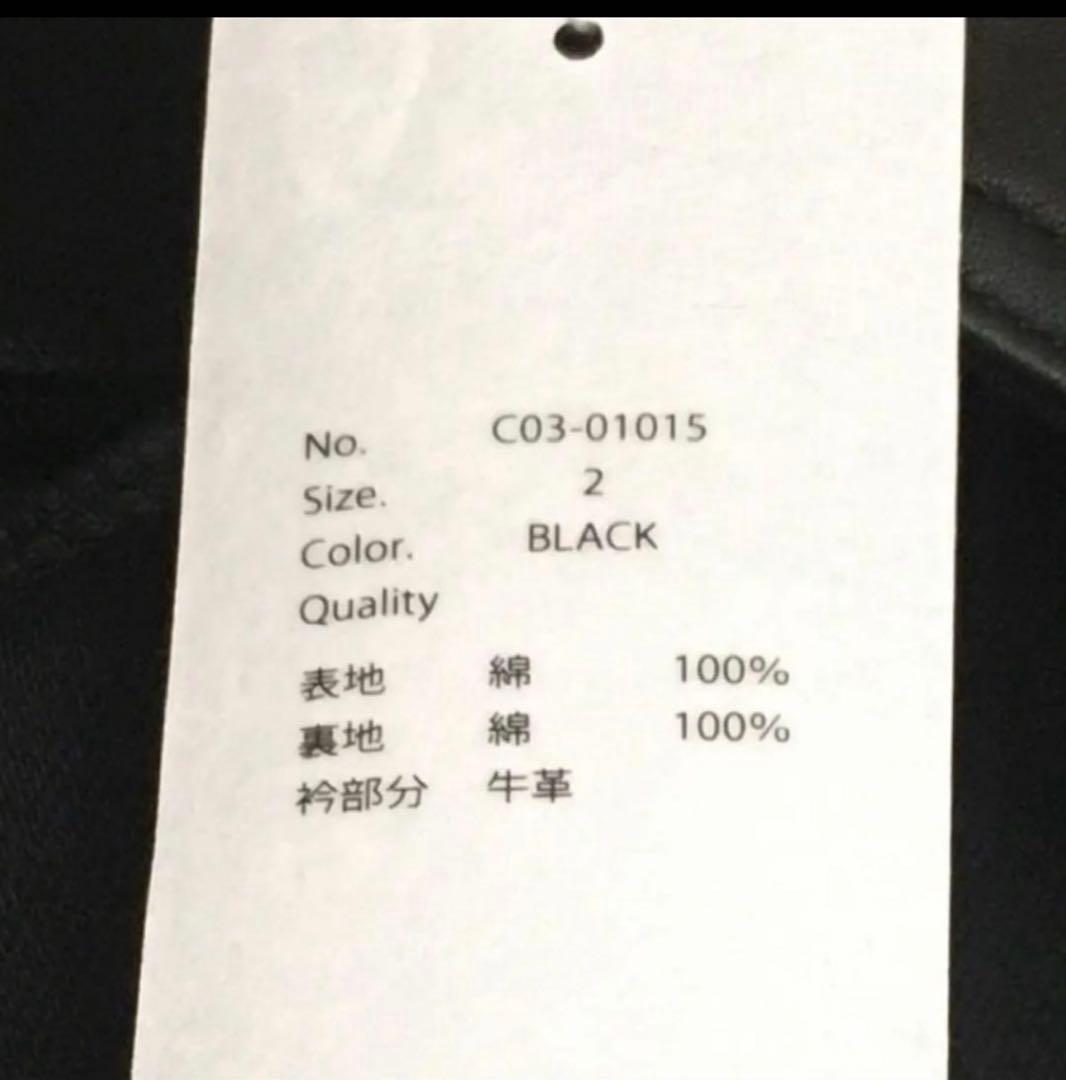 25aw comoli デニム レザー ワークジャケット BLACK 2