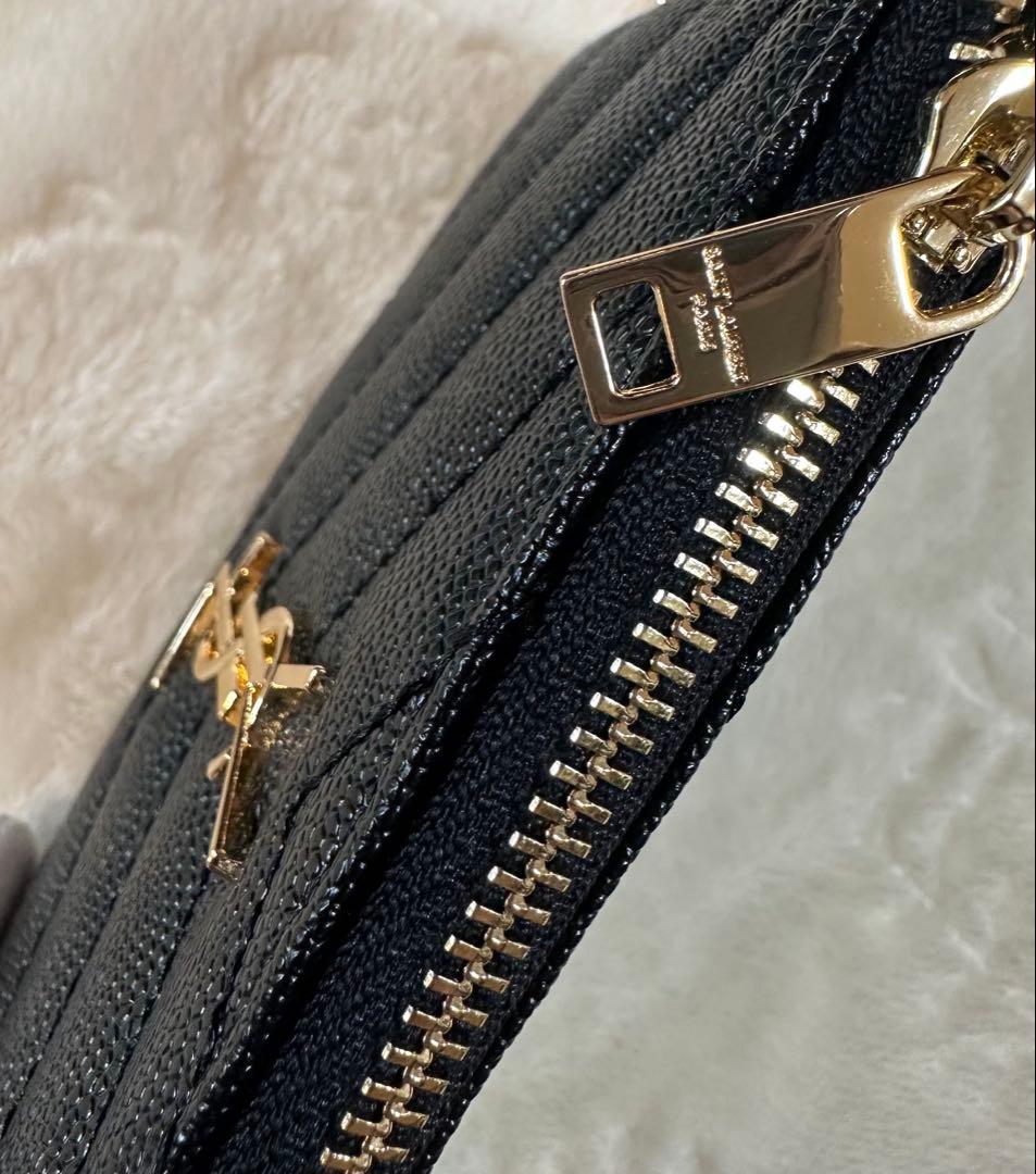 【SAINT LAURENT】モノグラム・サンローラン キーポーチ ブラック