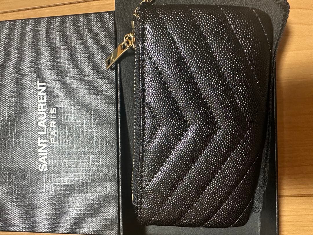 【SAINT LAURENT】モノグラム・サンローラン キーポーチ ブラック