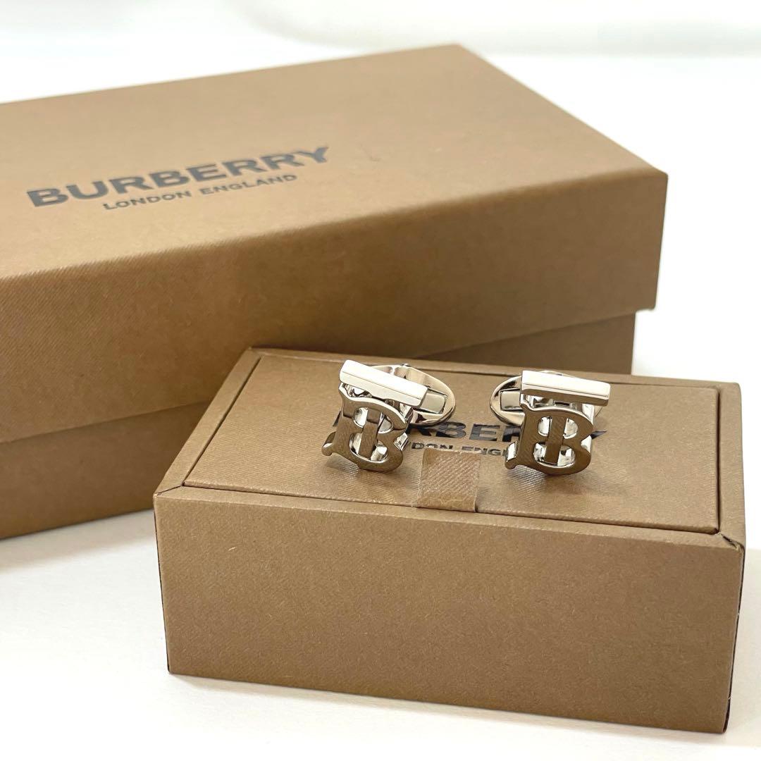 【超美品】 バーバリー BURBERRY カフス TBラインCAFF LINK
