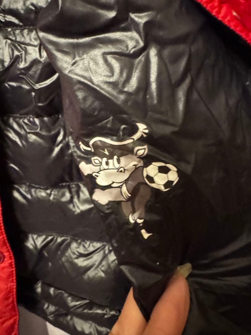 DANTON ヴィッセル神戸クルーネックダウンジャケット クリムゾンレッド