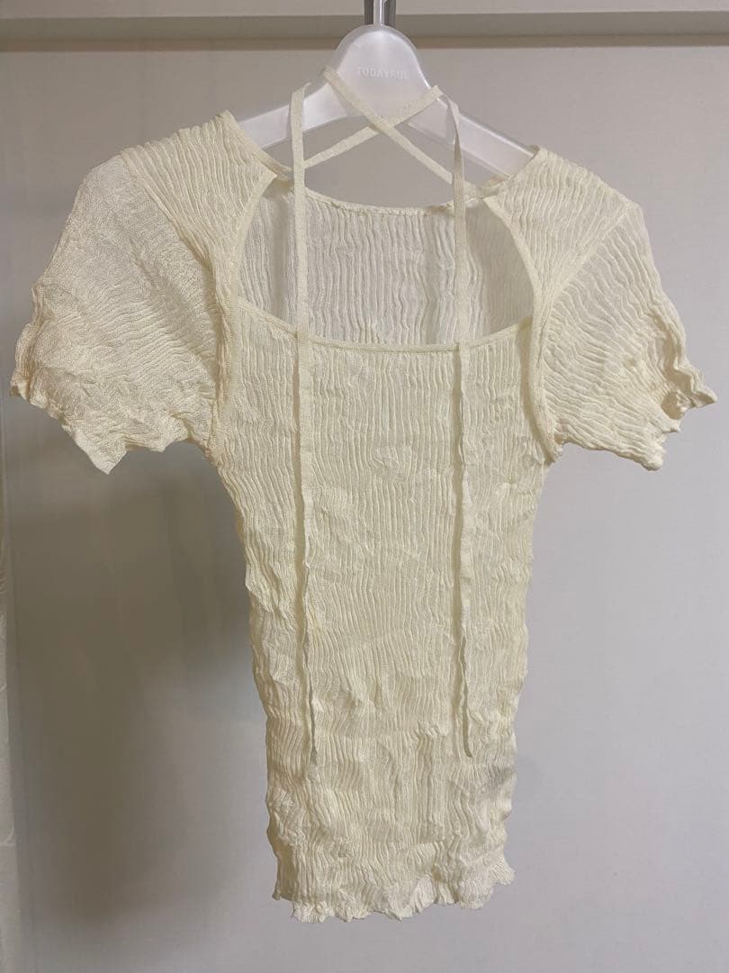 TODAYFUL 2way Sheer Knittops ホワイト
