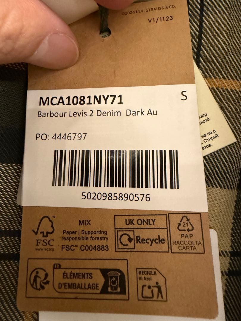 ジャケット・アウター LEVI'S x Barbour Bedale Denim Jacket