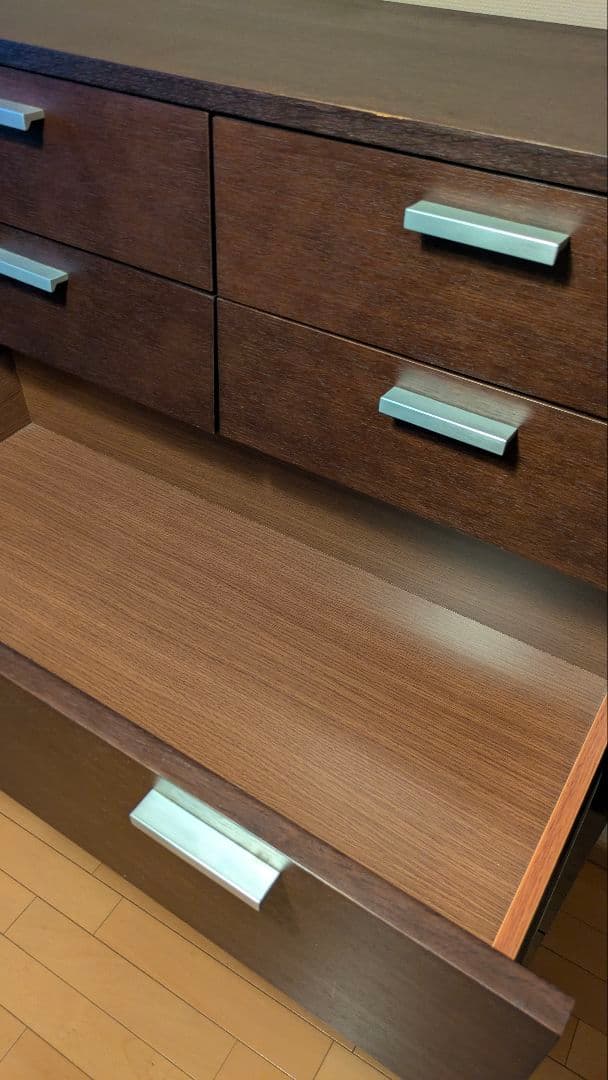 ダークブラウン木製チェスト 8引き出し☆送料込み