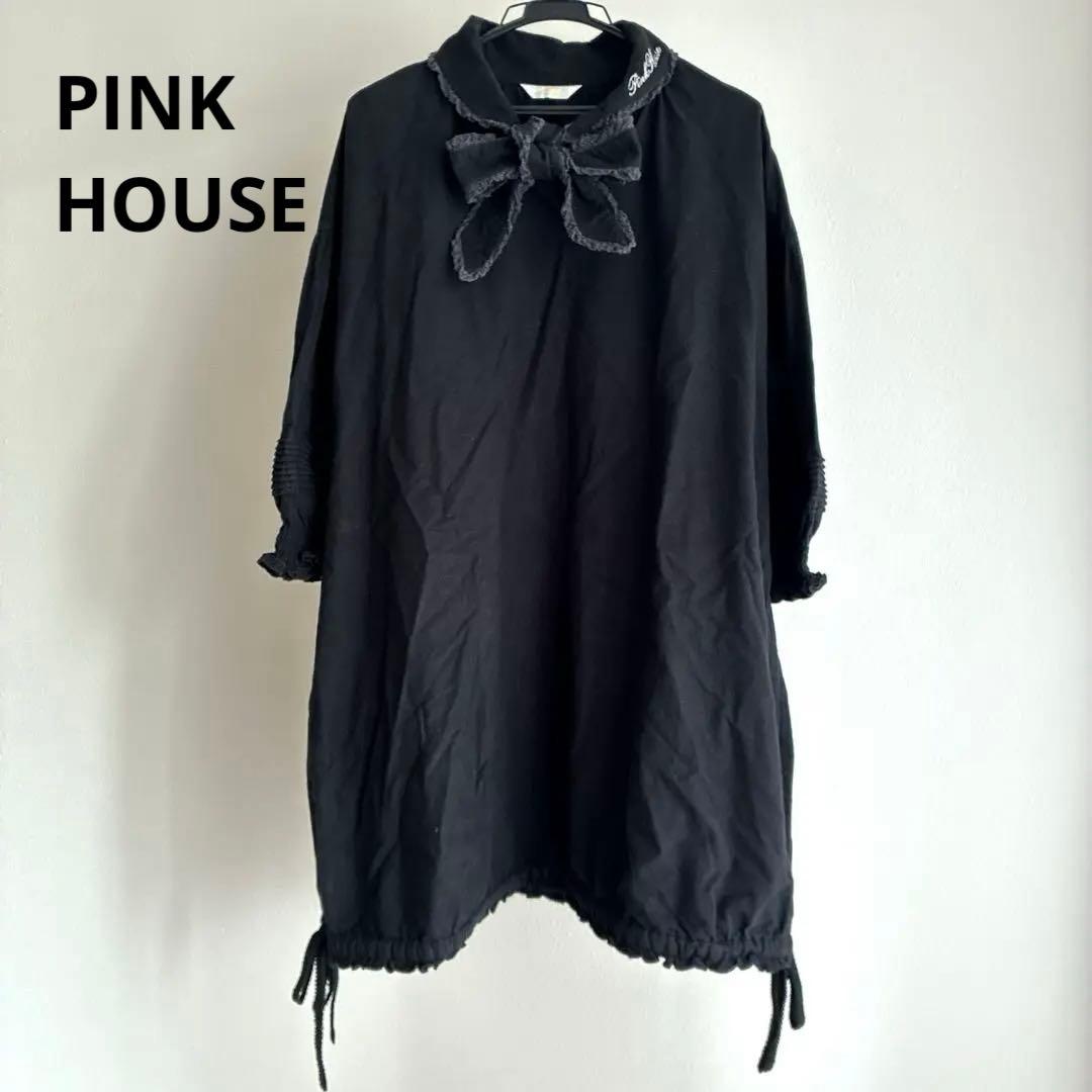 まる様　☆☆PINKHOUSE ピンクハウス　ワンピース　黒　レース　リボン