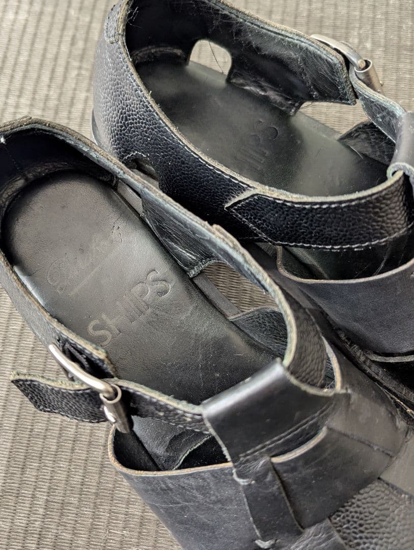 Paraboot パラブーツ ブラック レザーサンダル　グルカ 25.5cm