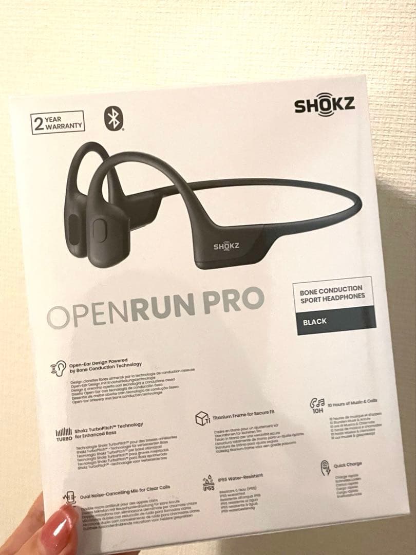 新品　未開封　SHOKZ OPENRUN PRO ブラック 骨伝導イヤホン