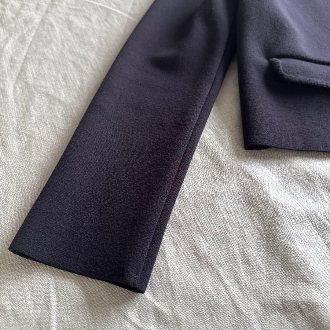 フォクシー　Foxey ノーカラージャケット　ネイビー 38 美品
