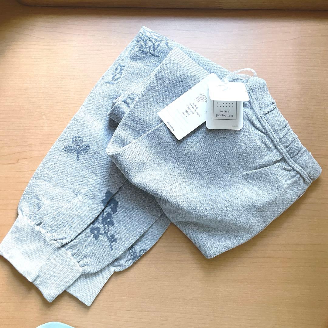 mina perhonenレギンス Forest paradeライトグレー