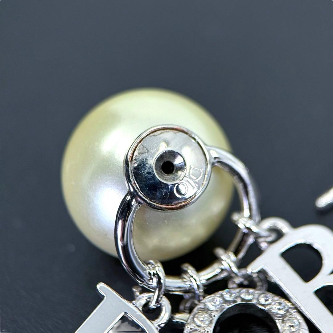 【美品☆箱付き】ディオール　トライバル　パール　ピアス　シルバー　片耳